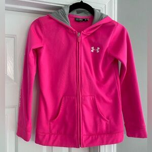 Under Armour zip up hoodie - EUC - pink - YM